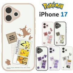 포켓 몬스터 iPhone17 케이스 클리어 반투명 포켓몬 캐릭터 스마트 폰 커버 에어 쿠션 하이브리드 내충격 iPhone 2025 6.3inch 2 눈 매트 클리어 PKE-24 [유 패킷으로 7 영업일 이내 발송]