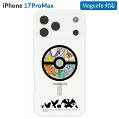 포켓 몬스터 iPhone17ProMax 케이스 클리어 반투명 magsafe 포켓몬 스마트 폰 커버 에어 쿠션 하이브리드 내충격 iPhone 2025 6.9inch 3 눈 매트 클리어 [유 패킷으로 7 영업일 이내 발송]