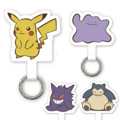 ポケモン ストラップホルダー マルチリングプラス ピカチュウ ゲンガー メタモン カビゴン  挟むだけ アクセサリー 金具 追加 全機種対応 取付用iPhone スマホ 携帯 Android  POKE-842 【定形外郵便にて発送】【一週間以内発送】