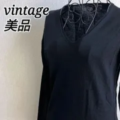 美品✨ インポート＆セレクト Import＆Select Vネック セーター ニット ハイゲージ ウール   無地トップス インナー ストレッチ素材 モノトーン オフィスカジュアル きれいめ レディース 春秋コーデ 定番  重ね着 薄手 黒