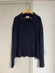 COS コス ネイビー カーディガン ニット ブークレ カーディガン
