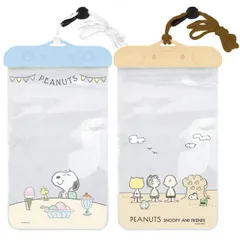 スヌーピー スマホ ポーチ 防水 ショルダー 透明 クリア ピーナッツ キャラクター グッズ スマホ ミニ バッグ ミニショルダー バッグ ななめがけ スマートフォンポーチ アイス サマー SNGG-42 【ゆうパケットにて発送】【一週間以内発送】