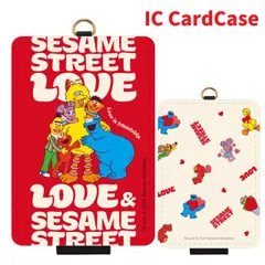 セサミストリート 定期入れ エルモ クッキーモンスター キャラクターグッズ パスケース ICカードケース ストラップ付 おしゃれ かわいい 通勤 通学 新生活 プレゼント 電車 バス SSM-146  【ゆうパケットにて7営業日以内発送】