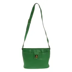 CELINE / セリーヌ | レザー ガンチーニ ショルダーバッグ | グリーン | レディース