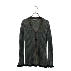 AKANE UTSUNOMIYA / アカネウツノミヤ | 異素材 Vネック カーディガン | F | ブラウン/グレー | レディース