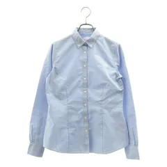 【美品】  BROOKS BROTHERS / ブルックスブラザーズ | ワンポイントロゴ ボタンダウン シャツ ブラウス | 2 | ブルー | レディース
