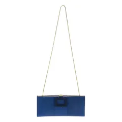 Roger Vivier / ロジェ・ヴィヴィエ | ロゴ チェーン ショルダーバッグ | ブルー/ゴールド | レディース