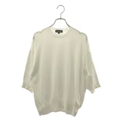 Drawer / ドゥロワー | コットン ハイゲージ ハーフスリーブ ニット | 1 | ホワイト | レディース