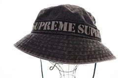 シュプリーム SUPREME 23SS STENCIL WEBBING BOONIE BLACK ステンシル