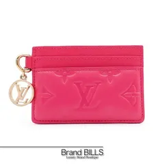 未使用品 LOUIS VUITTON ルイ・ヴィトン モノグラム ポルト・カルト・クッサン カードケース M82738 ラムスキン ピンク レディース LVサークル