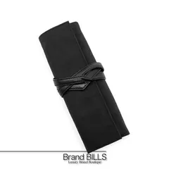 未使用品 CHANEL シャネル ジュエリーポーチ アクセサリーポーチ ナイロンジャガード レザー ブラック レディース