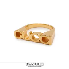 未使用品 GUCCI グッチ ロゴリング 773855 Mサイズ 指輪 リング メタル ゴールド ユニセックス