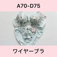 【匿名配送・新品未使用・送料込み】10367SX sanei サンエイ ブラショーツセット サックス 花柄 プリント A70,A75,B70,B75,C70,C75,D70,D75