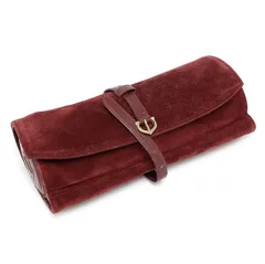 カルティエ ジュエリーコフレポーチ ロールポーチ スエード ボルドー Cartier