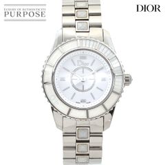 그리스도인 디올 Christian Dior 크리스탈 컬렉션 CD112112 여성 시계 화이트 쿼츠 crystal 90308826