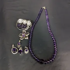【D10856】アメジスト ヴィンテージ ネックレス ペンダント ブローチ 7点 まとめ売り