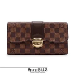 未使用品 LOUIS VUITTON ルイ・ヴィトン ダミエ ポルトフォイユ・システィナ 長財布 N61747 ブラウン ゴールド金具 レディース