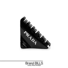 未使用品 PRADA プラダ プレックス ヘアクリップ 1IF109 アクリル ブラック レディース
