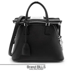 美品 Maison Margiela メゾンマルジェラ 5AC ミニ 2way ハンドバッグ ショルダーバッグ S56WG0082 グレインレザー ブラック レディース