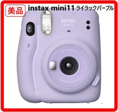 富士フイルム インスタントカメラ チェキ instax mini11 本体 ストラップ付き ライラックパープル 明るさオート セルフィーモード パステルカラー 337v24