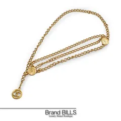 美品 CHANEL シャネル 3連チェーンベルト ヴィンテージ メタル レディース