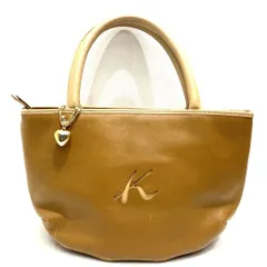 ★KITAMURA キタムラ ハンドバッグ レザー ブラウン レディース ハートチェーン 中古★006863
