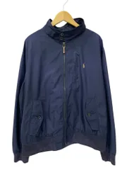 POLORALPH LAUREN (ポロラルフローレン) スイングトップジャケット ハリントン ポニー刺繡 古着 XL ネイビー メンズ/065