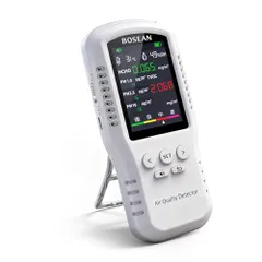 BOSEAN 臭気測定器 空気測定器 測定器 pm2.5 TVOC HCHO 温度 湿度 臭気計測器 データで視覚化 ホルムアルデヒド ブレスチェッカー 匂いチェッカー 臭いセンサー 匂いセンサー 測定 ニオイチェッカー 匂い測定器 LCD大画面ディスプレ★m
