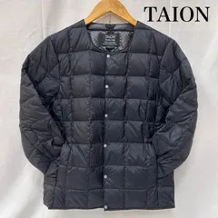 タイオン クルーネックボタンインナーダウンジャケット ブラック Mサイズ 袋付き メンズ M ISItems【USED】【古着】【中古】50150701