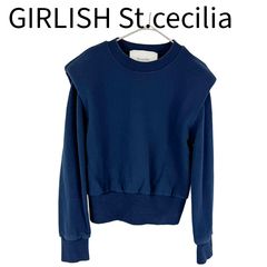 St.cecilia セントセシリア パフスリーブスウェット ブルー M - メルカリ