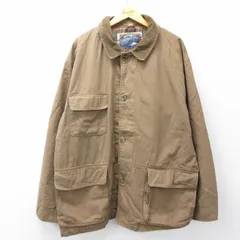 XL/古着 Dunbrooke 長袖 ジャケット メンズ 00年代 00s ダック地 襟コーデュロイ 大きいサイズ 茶 内側フランネル 25nov22