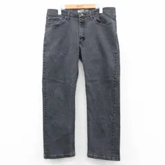 W36/古着 ラングラー ジーンズ メンズ 黒 デニム 25nov22