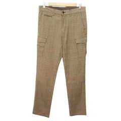 タケオキクチ TAKEO KIKUCHI パンツ カーゴポケット グレンチェック ストレッチ コットン ポリウレタン 3 ブラウン 茶