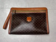 Celine セリーヌ マカダム ポーチ ヴィンテージ ポーチバッグ クラッチバッグ