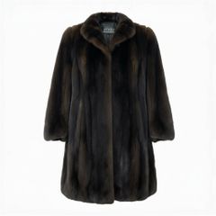 83a14 SAGA MINK サガミンク マホガニーミンク ミンクコート ロング