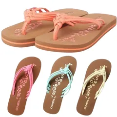 【早い者勝ちの在庫処分❗️】オニール　O’NEILL　ビーチサンダル　キッズ　ピンク　ミント　オレンジ　イエロー