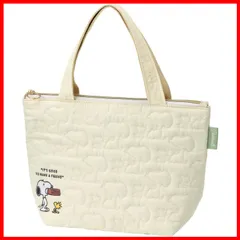 【在庫処分】ポケット付 バッグ トート スヌーピー ランチ 保冷 KBCT9-A キルト生地 スケーター(Skater)