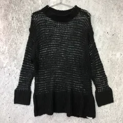 SENSE OF PLACE by URBAN RESEARCH センスオブプレイスアーバルリサーチ メッシュ ルーズ セーター ブラック Oneサイズ 〇◇