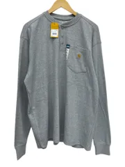 Carhartt (カーハート) ヘンリーネック ポケット サーマルカットソー 長袖Tシャツ TK4429 2XL グレー メンズ/065