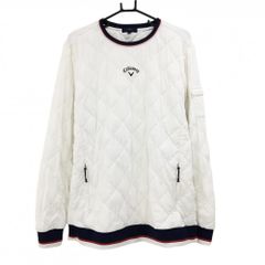 キャロウェイ 中綿スニード 白×ネイビー フロントロゴ ブルゾン  メンズ LL ゴルフウェア Callaway