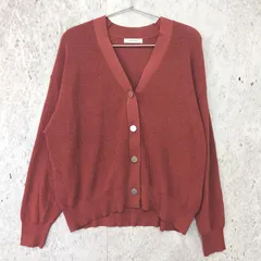 GLOBAL WORK グローバルワーク スッキレイ Vネック カーディガン ローズレッド SHORTサイズ 〇◇