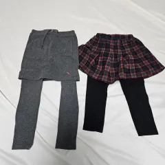 110 120サイズ スカートレギンス 女の子 ベビー服 2p