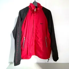 03w23444  Nike ナイキ ナイロンジャケット  ブラック×レッド 黒×赤  サイズL  メンズ  ストリート  アウター