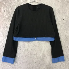 ZARA ザラ コントラスト チェック トップス チャコールグレー / ブルー Mサイズ 〇◇