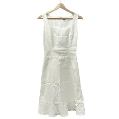 FOXEY(フォクシー) ワンピース サイズ38 M レディース美品  20078 アイボリー×白 ノースリーブ/リボン