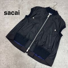 sacai サカイ ドッキングスウェットジャケット ブラック レディース