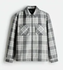 H&M チェック ジップアップ ジャケット 100