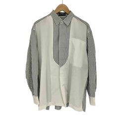 イッセイミヤケ ISSEY MIYAKE ストライプ切替 ボタンダウンシャツ メンズ 表記無 