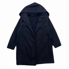 ザラ コート レディース L ブラック ウールライク ビッグシルエット さらっと羽織れる 黒 大きめ 