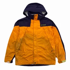 コロンビア ナイロンジャケット メンズ L オレンジ ネイビー やや難あり マウンテンパーカー 汚れてもいいアウトドア着に